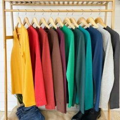 Michelle Mae LONG SLEEVES Harper Long Sleeve Henley - Teal