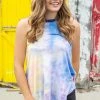 Rogue Society Apparel® SHORT SLEEVES Rocker Tank | Tie Dye At Dusk