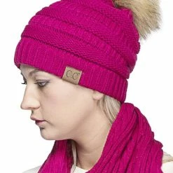 C.C Beanie With Pom ACCESSORIES