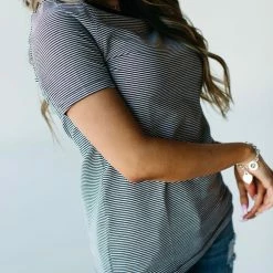 Ampersand Avenue Lulu Tee- Pinstripe