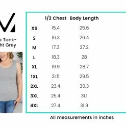 Michelle Mae SHORT SLEEVES Ava Tank- Light Grey