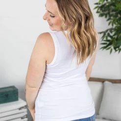 Michelle Mae Ava Tank- White