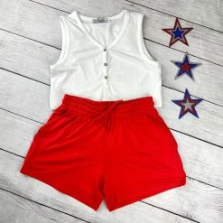 Michelle Mae BOTTOMS Jamie Shorts - Classic Red