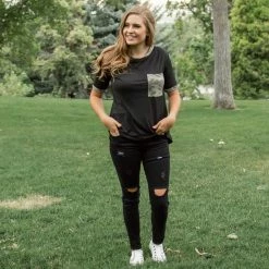 Rogue Society Apparel® Camo Pop Tee | Black