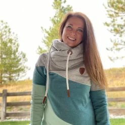 Little Bear Boutique LONG SLEEVES Wanakome Selene- Stormy Teal Mix