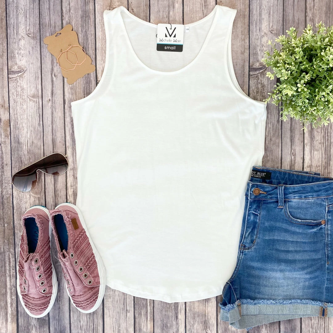 Brand new 👍 Michelle Mae Tiffany Tank - White 🎁 1 Michelle Mae Tiffany Tank - White