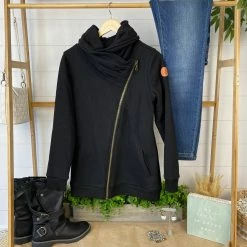 New ๐ฅ Michelle Mae Quinn ZipUp Cowl - Black โจ 15 Michelle Mae Quinn ZipUp Cowl - Black