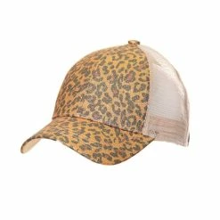 Little Bear Boutique C.C Leopard Glitter Ponytail Hat- Multiple Colors ACCESSORIES