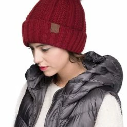 Little Bear Boutique Fleece Lined C.C Beanie With Pom ACCESSORIES