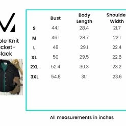 Michelle Mae LONG SLEEVES Cable Knit Jacket - Black