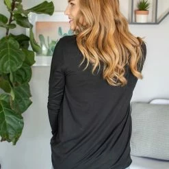 Rogue Society Apparel® LONG SLEEVES Buffalo Plaid Pocket Tee | Black And White Buffalo