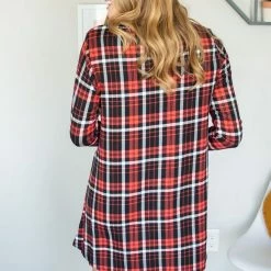 Rogue Society Apparel® Lounge Dress | Back And Red Plaid
