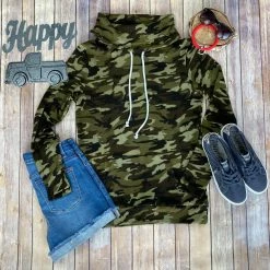 Buy ๐ Michelle Mae Classic Cowl Neck Sweatshirt - Camo ๐ฅ 21 Michelle Mae Classic Cowl Neck Sweatshirt - Camo