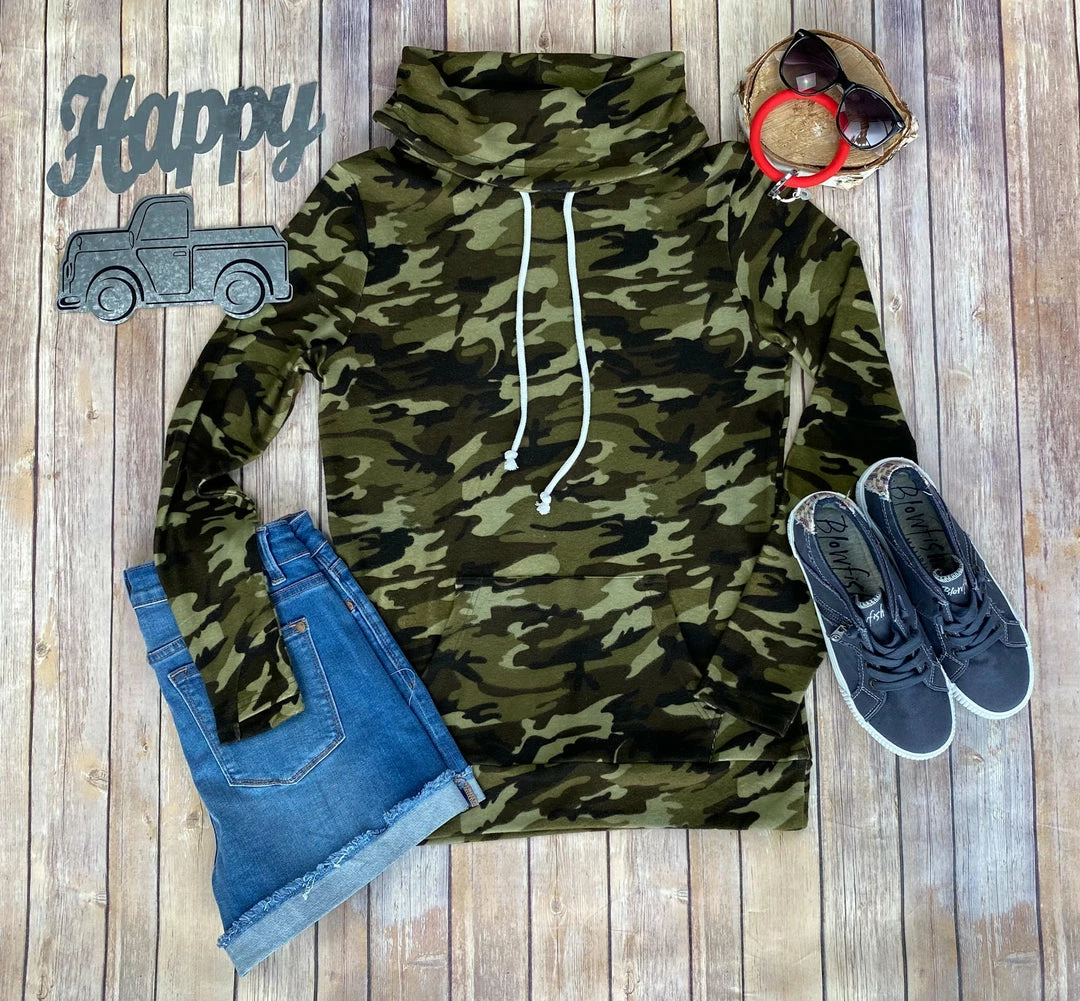 Buy ๐ Michelle Mae Classic Cowl Neck Sweatshirt - Camo ๐ฅ 11 Michelle Mae Classic Cowl Neck Sweatshirt - Camo