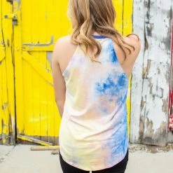 Rogue Society Apparel® SHORT SLEEVES Rocker Tank | Tie Dye At Dusk