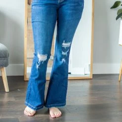 Rogue Society Apparel® Flare Jeans | Button Fly Dark Wash- Preorder BOTTOMS