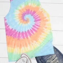 Little Bear Boutique SHORT SLEEVES Summertime Fun Muscle Tank- Multiple Colors