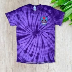 Rogue Society Apparel® PATCHED Sugar Skull Tie Dye Tee