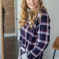 New 👍 Rogue Society Apparel® Boxer Lounge Set | Navy Plaid 😍 17 Rogue Society Apparel® Boxer Lounge Set | Navy Plaid