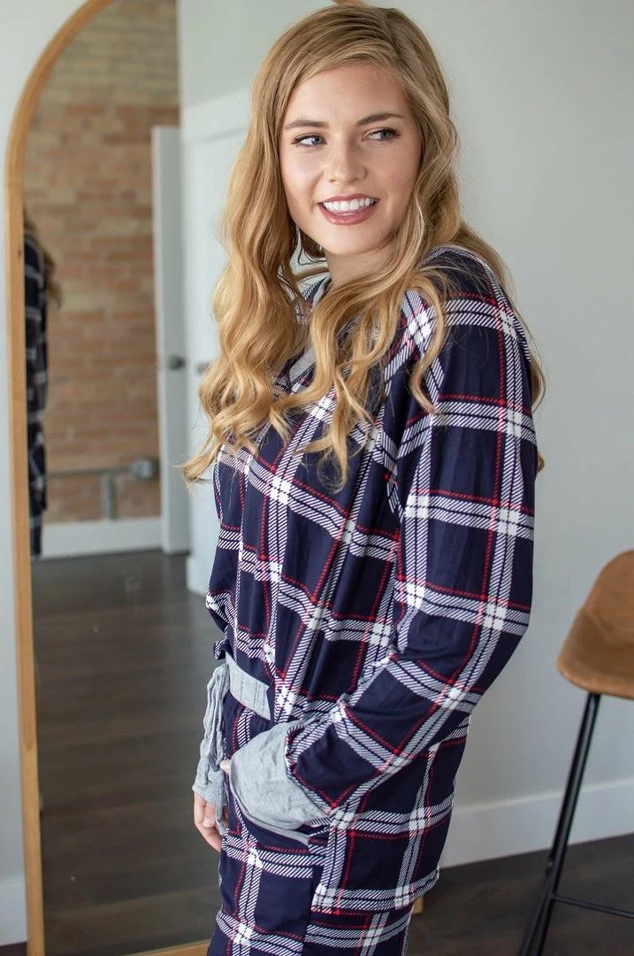 New 👍 Rogue Society Apparel® Boxer Lounge Set | Navy Plaid 😍 9 Rogue Society Apparel® Boxer Lounge Set | Navy Plaid