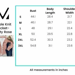 Michelle Mae Cable Knit Jacket - Dusty Rose