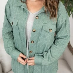 Budget π Michelle Mae LONG SLEEVES Cable Knit Jacket - Sage 𧨠8 Michelle Mae LONG SLEEVES Cable Knit Jacket - Sage