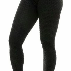Little Bear Boutique Honeycomb Leggings- Black