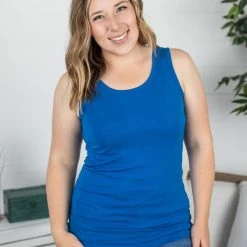Michelle Mae Ava Tank- Royal Blue