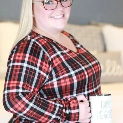 Rogue Society Apparel® Lounge Dress | Back And Red Plaid