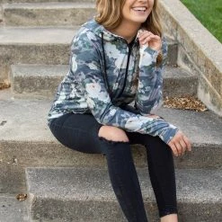 Rogue Society Apparel® Flirty Camo Half Zip Hoodie Now Available In Kids!