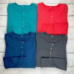 Michelle Mae Harper Long Sleeve Henley - Navy