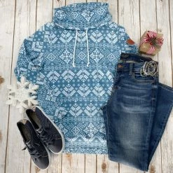Cheapest 🥰 Michelle Mae Classic Cowl Neck Sweatshirt - Winter Snowflake LONG SLEEVES 😉 21 Michelle Mae Classic Cowl Neck Sweatshirt - Winter Snowflake LONG SLEEVES