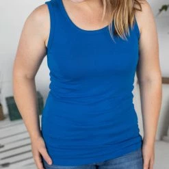 Michelle Mae Ava Tank- Royal Blue