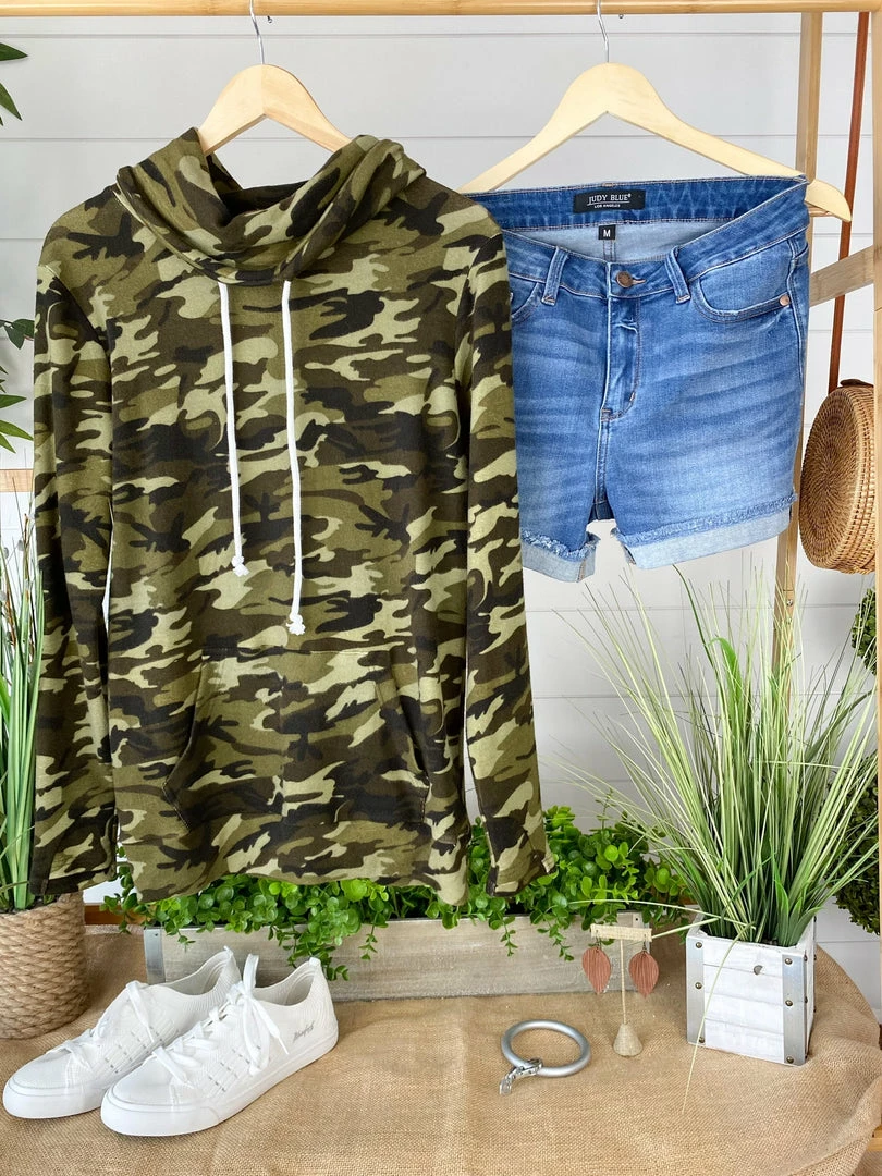 Buy ๐ Michelle Mae Classic Cowl Neck Sweatshirt - Camo ๐ฅ 9 Michelle Mae Classic Cowl Neck Sweatshirt - Camo