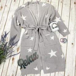 Michelle Mae ACCESSORIES Stars Robe - Grey