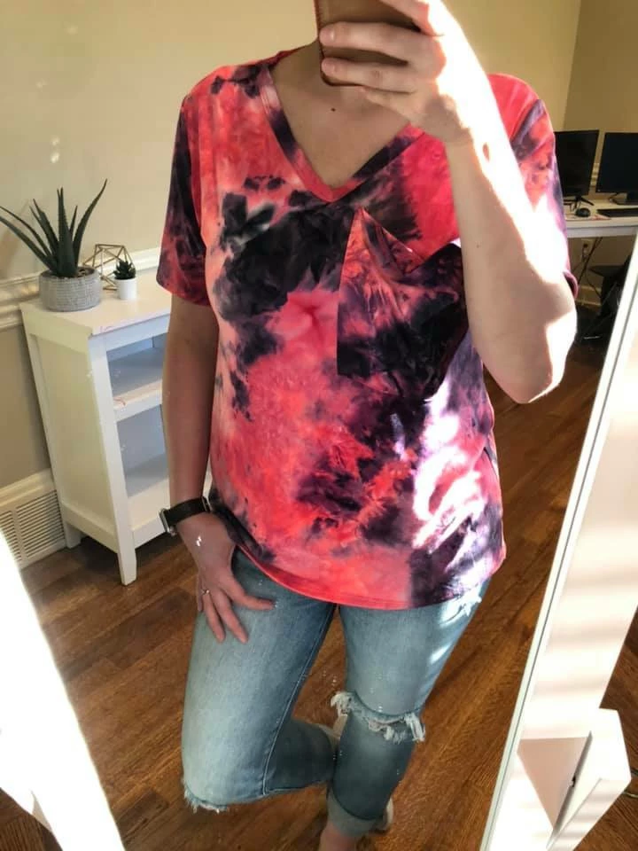 Promo 😉 Rogue Society Apparel® SHORT SLEEVES Slouchy Pocket Tee | Hot Pink Tie Dye 🔥 8 Rogue Society Apparel® SHORT SLEEVES Slouchy Pocket Tee | Hot Pink Tie Dye